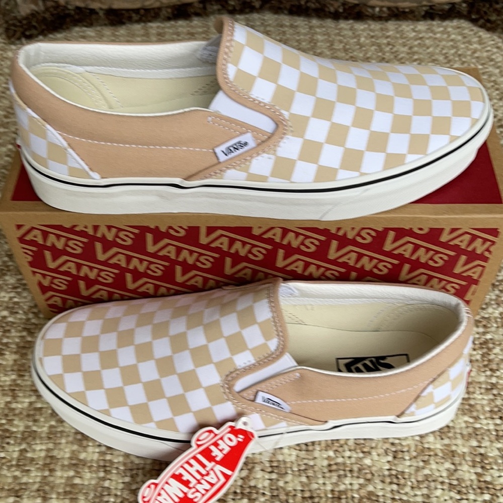 Vans Classic Slip On Checkerboard Frappe/Trwht WMN - Picture 4 of 16